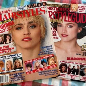Vintage Celebrity Hairstyles Magazine Cover with Madonna 💇‍♀️💇🏻‍♀️♥️
